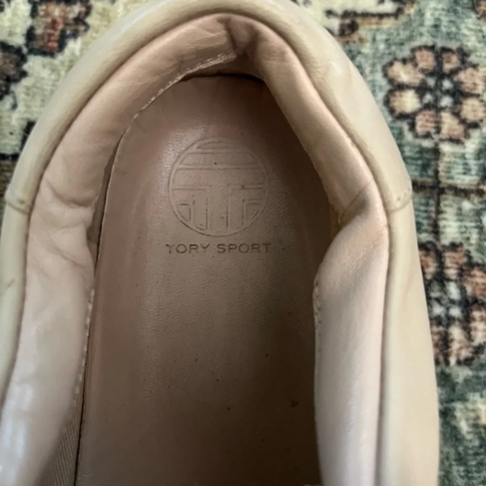 Tory Sport Pink Ruffle Sneakers Sleek Minimalist Design size 7